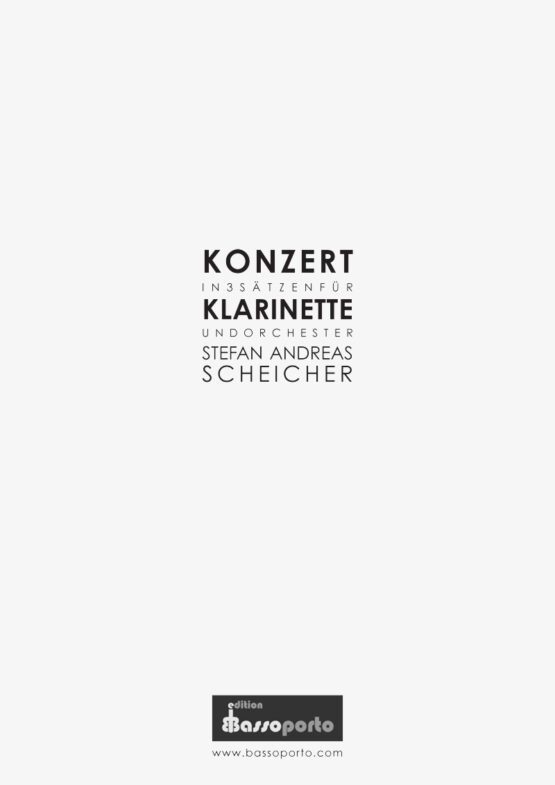 Musiknoten für Klarinette und Orchester